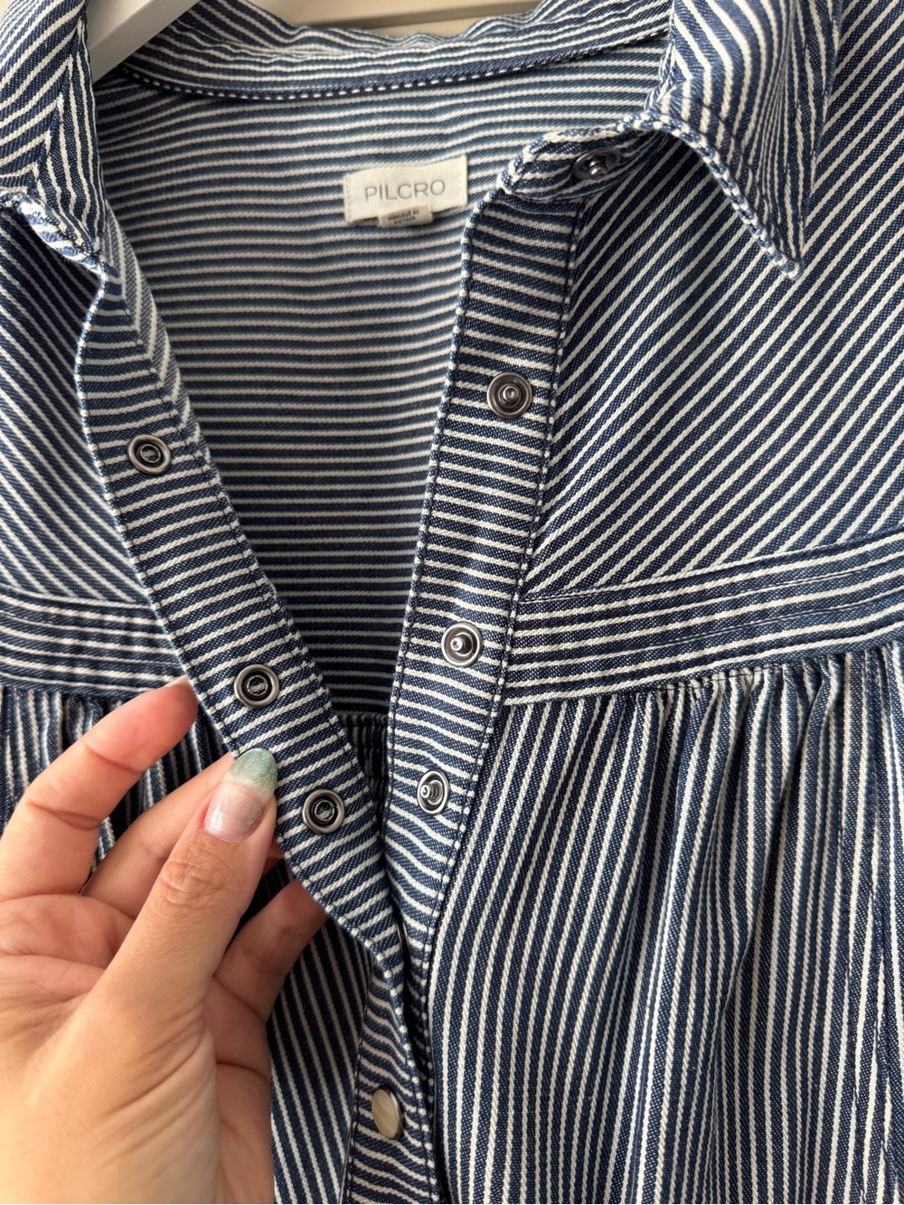 Pilcro Cotton Workwear Swing Mini Dress Anthropologie 100% Cotton XL - Picture 3 of 7